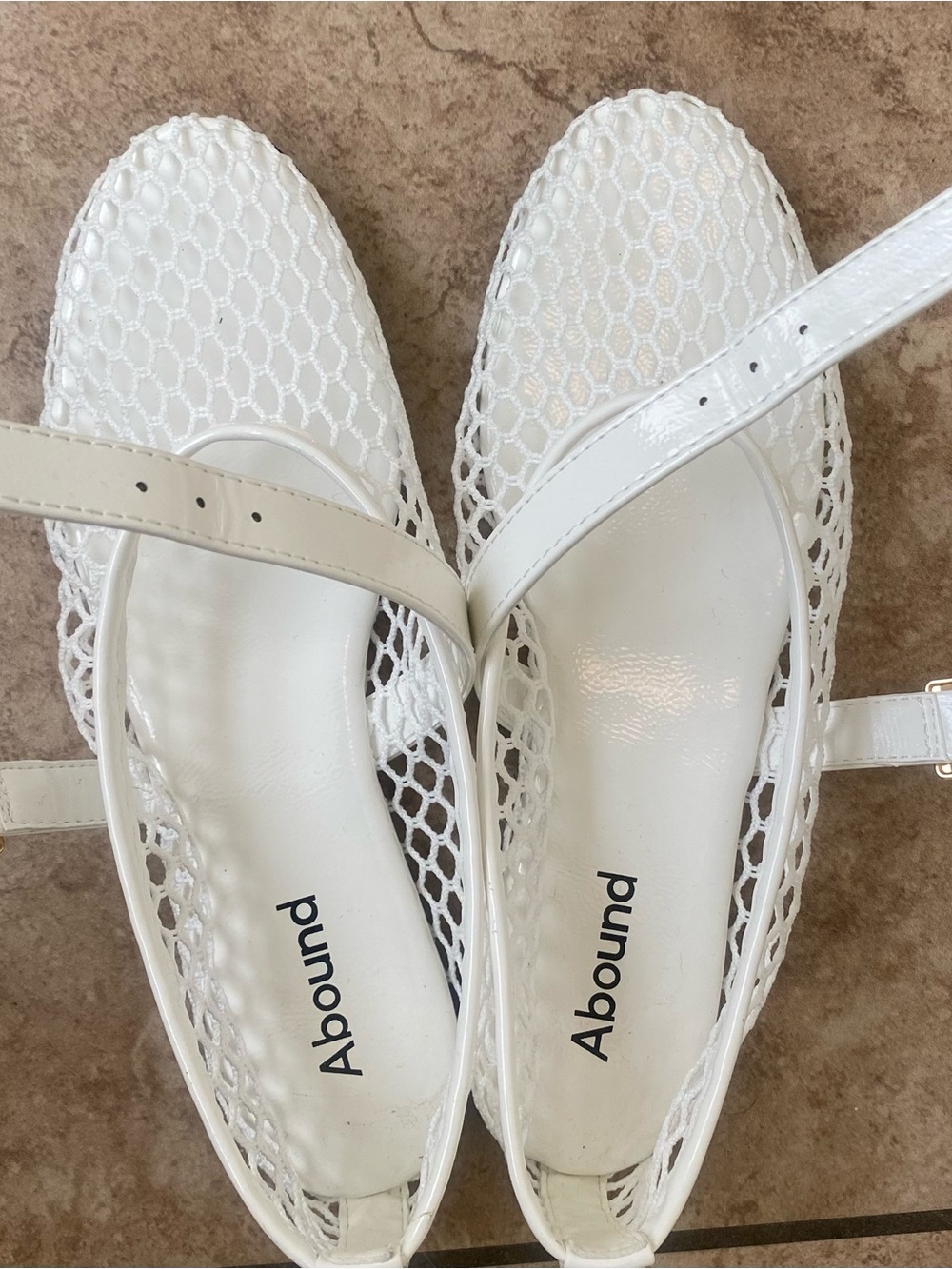 Abound White Mesh Slingback Flats